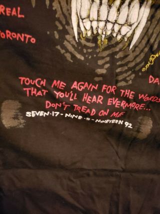 Rare Vintage 90s METALLICA DON ' T TREAD On Me Dual - Sided Shirt (xl) w/ Tour Dates 4
