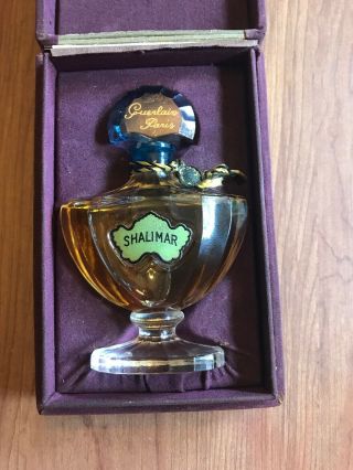 Vintage Shalimar Perfume Guerlain Paris Bottle