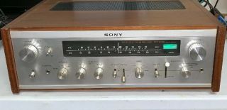 Sony Str - 6055 Fm Stereo / Fm - Am Vintage Solid State Receiver - Woodgrain