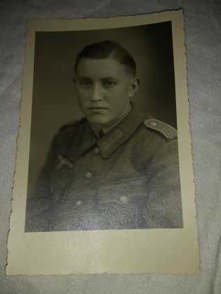 Wwii German Army Soldier Post Card Photograph