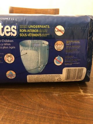 Boy Girl Vintage Goodnites Drynites Pullups 9 Diapers Size XL 85 - 125 lbs 4