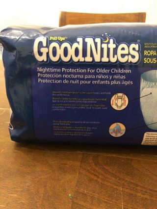 Boy Girl Vintage Goodnites Drynites Pullups 9 Diapers Size XL 85 - 125 lbs 5