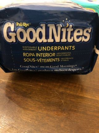 Boy Girl Vintage Goodnites Drynites Pullups 9 Diapers Size XL 85 - 125 lbs 6