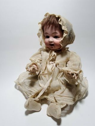 Antique Bisque Morimura Brothers Japan 17 " Baby Doll With Composition Body