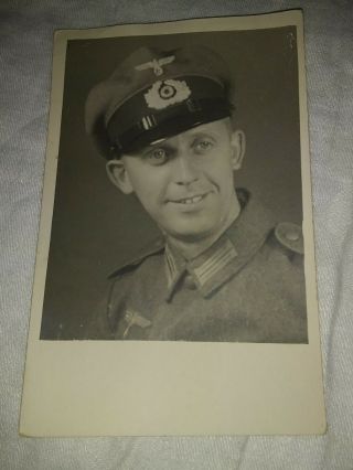 Wwii German Army Enlisted Man Post Card Photograph