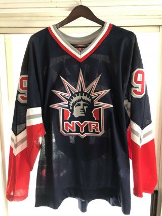 York Rangers Lady Liberty Navy Vintage Ccm Hockey Jersey Xl Nhl Jersey