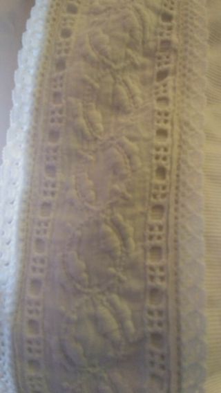 LARGE Antique Cotton French Lace Cape & Hat for French Jumeau Bru or German Doll 7