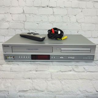 Philips Dvp3150v 4 Head Hifi Vcr & Dvd Combo Player Vintage Remote Cable