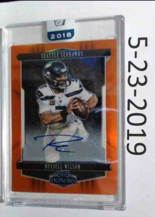 Russell Wilson 2018 Panini Honors Auto 