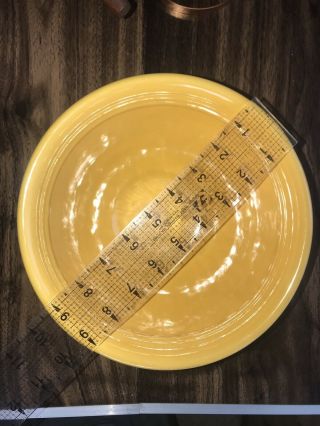 Vintage Bauer Pottery Ringware Chinese Yellow 12 Mixing Bowl 9.  25” Wood Stand 4