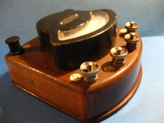 Rrr Antique Vintage Wood Volt Amp Meter Hekaphon Ca.  1923