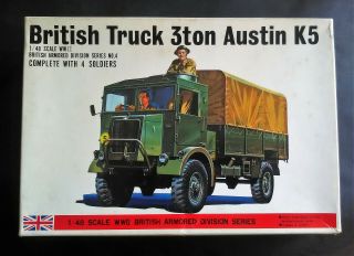 Vintage 1/48 Bandai British Austin K5 3ton Truck Model Kit