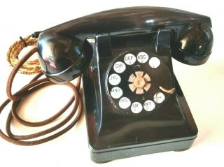 Vintage Model 302 Western Electric Bell 1941,  Rotary Phone,  Cloth Cord,