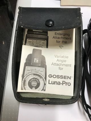 Gossen Luna Pro F Professional Light Exposure Meter 100 EUC VTG 3