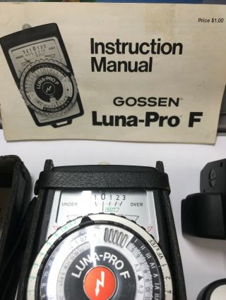 Gossen Luna Pro F Professional Light Exposure Meter 100 EUC VTG 6