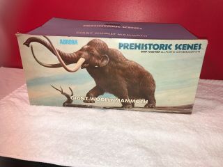 1972 Vintage Aurora Prehistoric Scenes Wooly Mammoth Model Kit Rare
