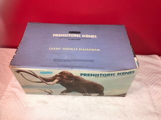 1972 Vintage Aurora Prehistoric Scenes Wooly Mammoth Model Kit Rare 2