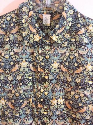 $150 J.  Crew Size Ps Vintage Liberty Strawberry Thief Button - Down Style 64635