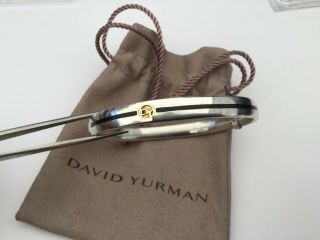 Authentic David Yurman 18K Gold And Sterling Silver Bangle Bracelet,  Rare 7.  25” 2