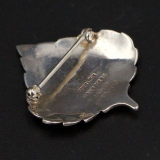VTG Sterling Silver J Jim HAYES ASPEN CO Handmade Hammered Leaf Brooch Pin - 7g 5