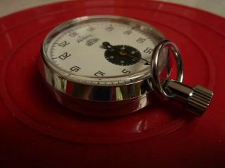 Vintage Swiss Made HEUER 7 Jewels Mechanical Wind Up Stopwatch 2