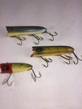 Vintage Lures: 3 Heddon Wood Lucky 13s