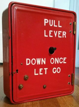 Exceptional Vintage Gamewell Peerless Porcelain Fire Alarm Signal Box