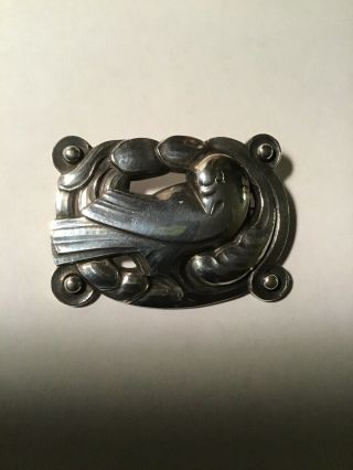 Vintage Denmark Georg Jensen Jewelry Sterling Silver Dove Brooch Pin No.  209