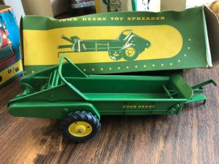 Vintage John Deere Toy Spreader 1960 W/ Orig Box