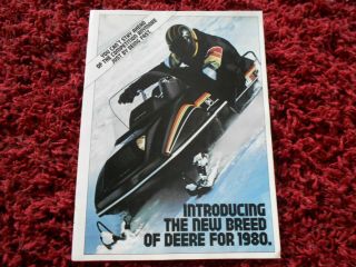 Vintage 1980 John Deere Snowmobile Brochure Liquifire 440 Trail Fire Sport Spit