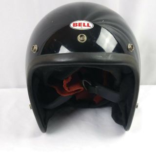 Vintage Bell Rt Black Open Face Snowmobile Helmet 70 