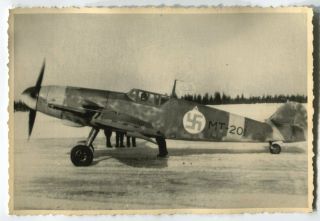 Wwii Archive Photo: Finnish Air Force Messerschmitt Bf 109 Aircraft