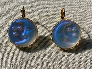 Gold Kirks Folly Seaview Half Moon And Starts Leverback Earrings - Statement