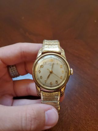 Mens Vintage Hamilton Cld 10k Gold Filled Wristwatch