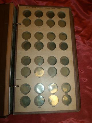 Vintage Rare National Coin Album Large Cents 1793 - 1857 & Nickel & Silver 3 Cent 3