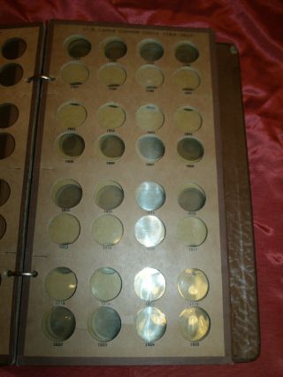 Vintage Rare National Coin Album Large Cents 1793 - 1857 & Nickel & Silver 3 Cent 4