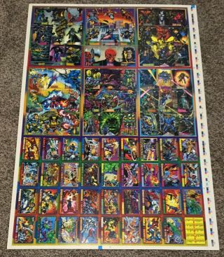 1993 Marvel Universe Series 4 Skybox Set Card 82 - 180 Uncut Sheet Rare