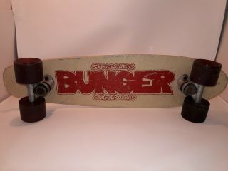 Vintage 70s Bunger Skateboard With Road Rider,  4 Wheels