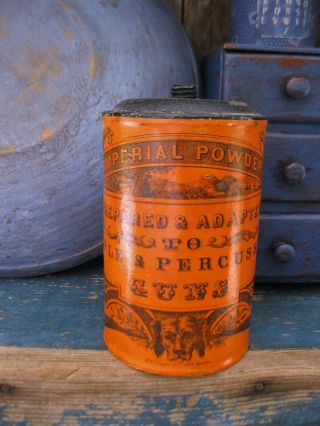 Early Antique Empty Imperial Rifle And Percussion Gun Powder Tin