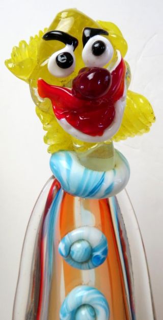 Murano Art Glass Very Large Cenedese Clown Very Rare And Unusual Signed 6