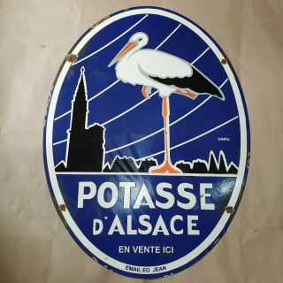 POTASSE D ' ALSACE VINTAGE PORCELAIN SIGN 23 1/2 X 31 1/2 INCHES 3