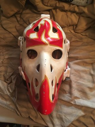Atlanta Flames Vintage Goalie Mask Myre Calgary