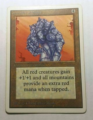 Gauntlet Of Might Unlimited Magic The Gathering Mtg Card Artifact Rare
