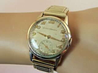 Vintage Girard - Perregaux Swiss 17 Jewel B6 3999 10k Gold Filled Watch,  Gf Band