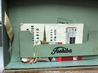 Vintage Toshiba Transistor Radio 7TM - 312S Rare Find 4