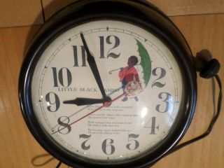 Vintage Ge Wall Clock Little Black Sambo Black Americana