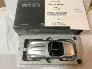 1:18 Autoart Signature E Type Jaguar Series 1 Roadster,  Silver,  Rare,  High Detail