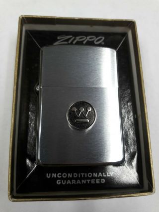 Vintage Mib 1969 Zippo Westinghouse Emblem Lighter Solid Fuel Cell