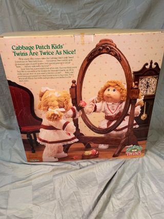 Vintage 1980s Cabbage Patch Limited Edition Twins NIB Box Green Eyes Blonde 8