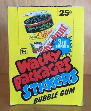 Rare 1980 Topps Vintage Wacky Packages Full Box 36 Packs